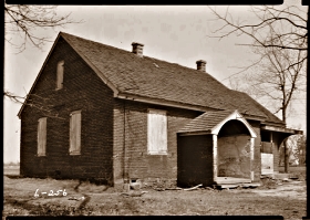 1936 WPA photo of Mickleton's Little Red School House